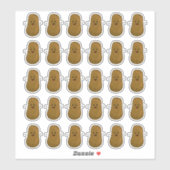 幸せなじゃがいものたくさんステッカー シール (シート)