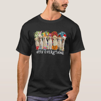 幸せなすべてラブラドール・レトリーバー犬の季節 Tシャツ