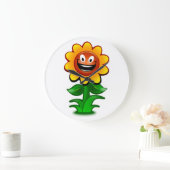 幸せなひまわり ラージ壁時計 (ホーム)