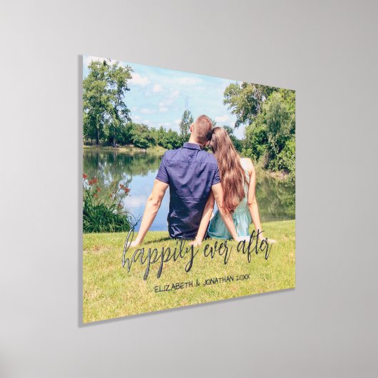 幸せなふたりの写真 箔ポスター (レイダウン)