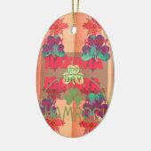 幸せなまま 笑顔で聖パトリックの祝日を ハクナ・マタ セラミックオーナメント (左)