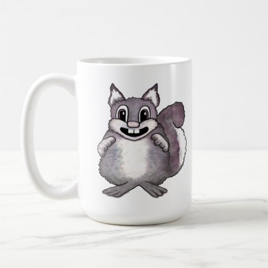 幸せなりすまのキャラクターイラスト コーヒーマグカップ (左)