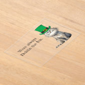 幸せなアイルランドの猫 アクリル招待状 (レイダウン)