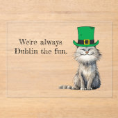 幸せなアイルランドの猫 アクリル招待状 (正面)