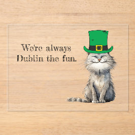 幸せなアイルランドの猫 アクリル招待状