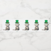 幸せなアイルランドの猫 ペットボトルラベル (シングルラベル)