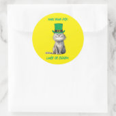 幸せなアイルランドの猫 ラウンドシール (バッグ)