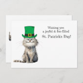 幸せなアイルランドの猫 招待状 (正面/裏面)