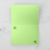 幸せなアイルランド人のイースター紫色の挨拶状 シーズンカード (内部)