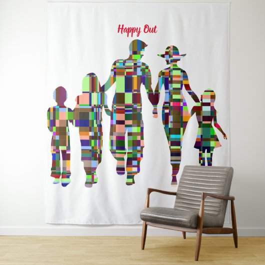 幸せなアウトテープストリー タペストリー (インサイチュ)