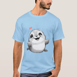 幸せなアザラシ Tシャツ