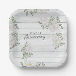 幸せなアニバーサリー ペーパープレート