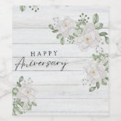 幸せなアニバーサリー ワインラベル (シングルラベル)