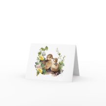 幸せなアヒルと花空白の