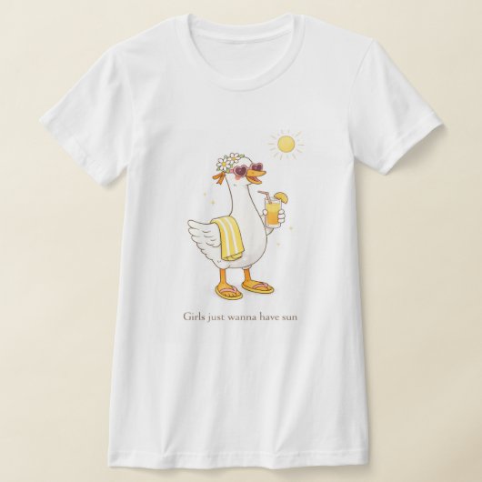 幸せなアヒルのお母さん Tシャツ (レイダウン)