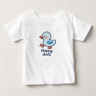 幸せなアヒルの子供用ノルディック風シンプルデザイン ベビーTシャツ