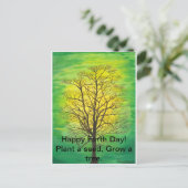 幸せなアースデーの郵便はがき ポストカード (スタンド正面)