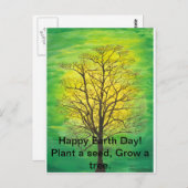 幸せなアースデーの郵便はがき ポストカード (正面/裏面)