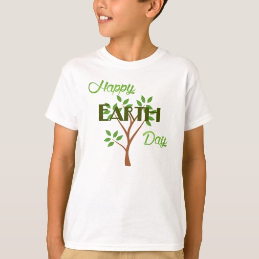 幸せなアースデー Tシャツ (正面)