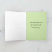 幸せなアーバー日の《植物》アスペンの木の水彩画 カード (内部)