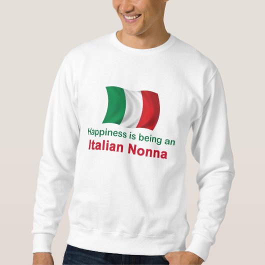 幸せなイタリア語Nonna スウェットシャツ (正面)