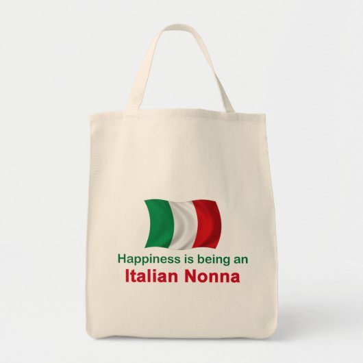 幸せなイタリア語Nonna トートバッグ (正面)