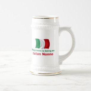 幸せなイタリア語Nonno ビールジョッキ