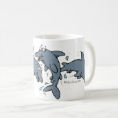 幸せなイルカのマグ コーヒーマグカップ (正面右)