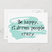 幸せなインスピレーショおもしろいンのカード ポストカード (正面/裏面)