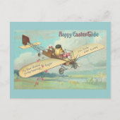 幸せなイースター潮罰金のヴィンテージのひよこのパイロット シーズンポストカード (正面)