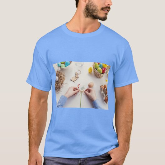 幸せなイースターTシャツ - 祝祭的で明るく楽しい Tシャツ (正面)