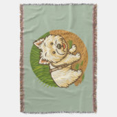 幸せなウェスティーと自然の小道 スローブランケット (正面縦)