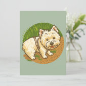 幸せなウェスティーと自然の小道 招待状 (スタンド正面)