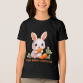幸せなウサギとニンジン トライブレンドＴシャツ (正面)