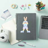 幸せなウサギ シール (iPadカバー)