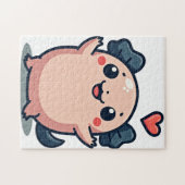 幸せなウーパールーパー ジグソーパズル (横)