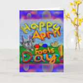 幸せなエイプリル・フール カード (黄色い花)