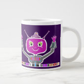 幸せなエイリアンロボット ジャンボコーヒーマグカップ (右)