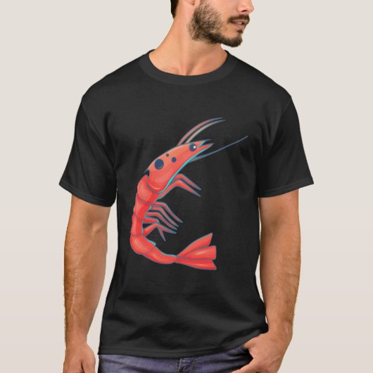 幸せなエビ Tシャツ (正面)