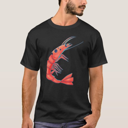 幸せなエビ Tシャツ (正面)