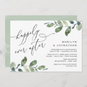 幸せなエロープメントのディナー　ユーカリ 招待状 (正面/裏面)