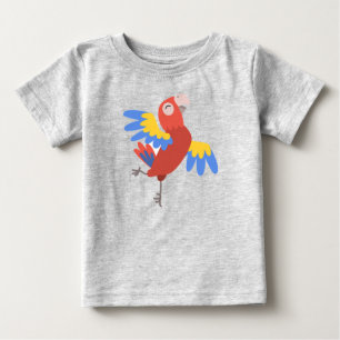 幸せなオウムの踊り 可愛い鳥 ベビーTシャツ