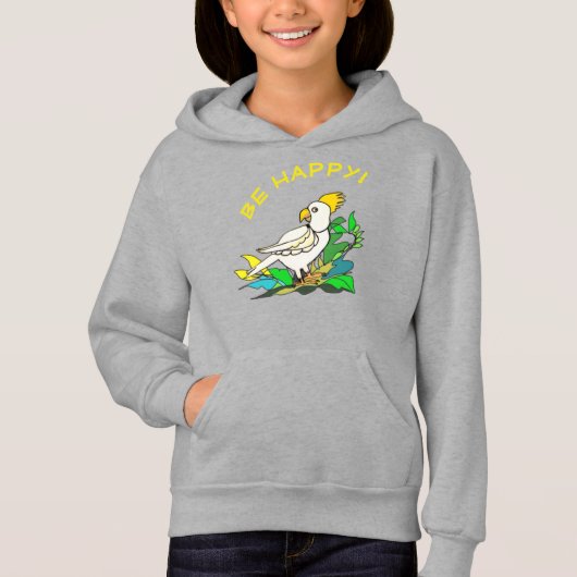 幸せなオウムのTシャツ (正面)