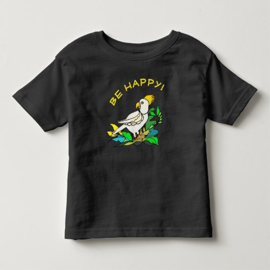 幸せなオウムのTシャツ トドラーTシャツ (正面)