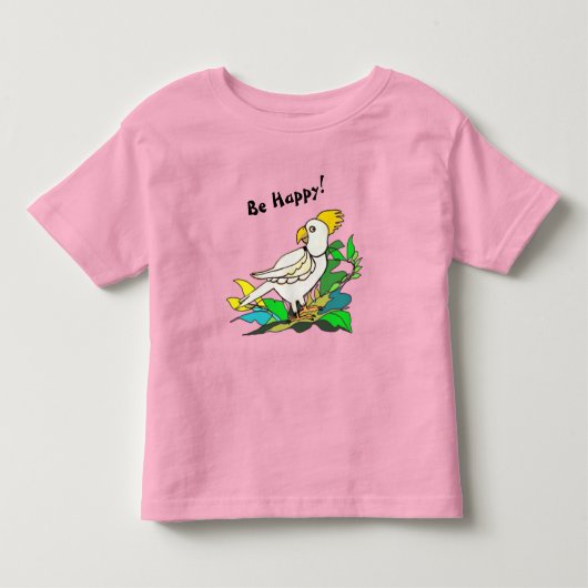 幸せなオウム トドラーTシャツ (正面)