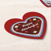 幸せなオクトーバーフェスト（カスタマイズ可能） ペーパーコースター (アングル)