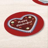 幸せなオクトーバーフェスト（カスタマイズ可能） ペーパーコースター (アングル)
