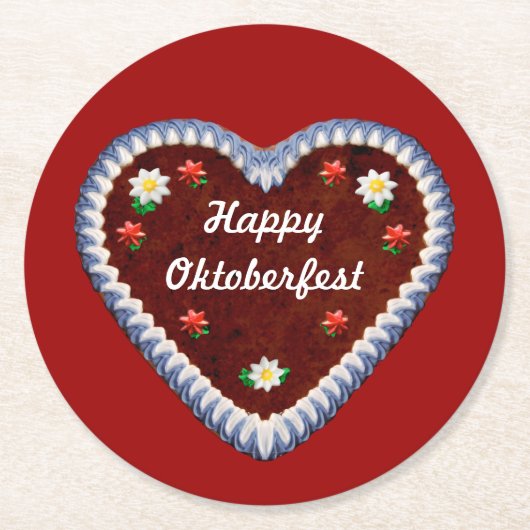幸せなオクトーバーフェスト（カスタマイズ可能） ペーパーコースター (正面)
