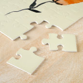 幸せなオレンジと黄色の花 ジグソーパズル (側面)