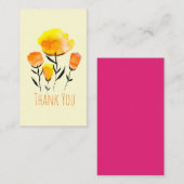 幸せなオレンジと黄色の花 ノートカード (正面/裏面)